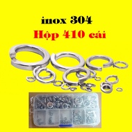 Hộp 410 cái long đền vênh inox 304 từ M2-M10
