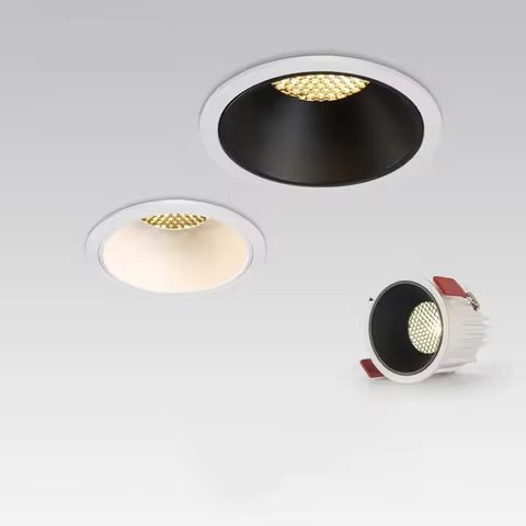 Embedded Anti Glare LED Downlights 7W 10W 12W 15W 18W 20W 24W Dimmable COB Spotlights Ceiling Lamp O