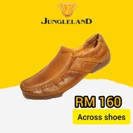 💯 Original JUNGLELAND LEATHER SHOES JGLC-8009- CAMEL MEN SHOES camel