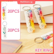 20Pcs Shopping Trolley Token Portable Shopping Chip Key Ring Acrylic Removable Shop Cart Chip Keycha