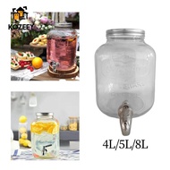 KOZEEY Glass beverage dispenser, water dispenser, fruit infuser with, beverage