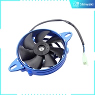 Shiwaki พัดลมทำความเย็นหม้อน้ำไฟฟ้า4นิ้วอุปกรณ์พัดลมทำความเย็นหม้อน้ำมอเตอร์ไซค์สำหรับพิทไบค์รถโกคาร