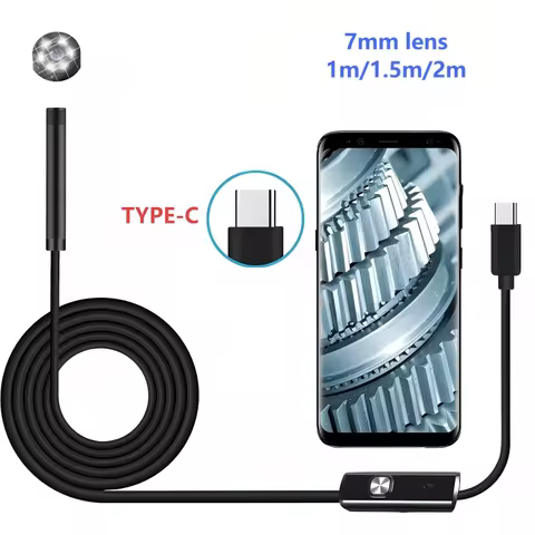 TYPE-C Endoscope Camera (7mm for android) (8mm for android/ios)Adjustable Android Inspection Boresco