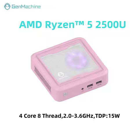 Genmachine AMD 2500U Mini PC Windows 11 DDR4 3.6GHz 15W NVME Wifi5 Bluetooth 4.2 Gaming Pc RX Vega 1