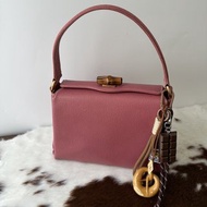 Gucci 古馳 竹節手柄粉紅色手袋