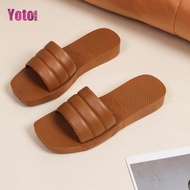 YOTO Summer Rubber Slippers For Women Comfortable Open Toe Sandals