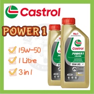 CASTROL 4T POWER 1 CRUISE 15W-50 1 LITER MINYAK HITAM CASTROL POWER 1 ORIGINAL