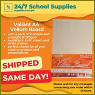 ➵ ▽ ➧ Valiant Vellum Board paper A4 10sheets 220gsm White/Cream