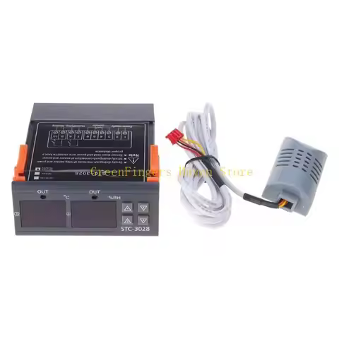 F68D Dual Digital Thermostat Temperature Humidity Control STC-3028 Thermometer Hygrometer Incubator 