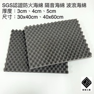 Ruijie Industry-Taiwan SGS Certified Fireproof Foam Wave Sponge Sound Absorption Insulation Cotton H