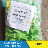 (100 pcs) PVC Pipe Clamp 3/ 4" inch Hard 3/ 4" PVC Clamp 3/ Pipe Clamp 4" 3/ Pipe Clamp 4"