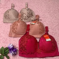 Misslily ML110A Jumbo Bra Cup C 3 Hooks Misslily Large Cup Wireless Lace Bra Size 38-48