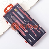 I know 9 Pieces Math Compass Set Geometry Tools Kit Metal Geometry Drawing Tools Precision Set  for 
