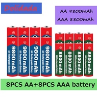 AA AAA battery  rechargeable battery 1.5V AA 9800mAh 1.5V AAA 8800mAh alkaline1.5v for camera batter