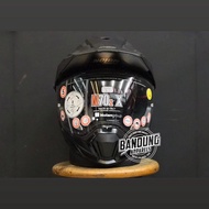 Helm Motor Full Face Half Face Nolan N702X Italy Helmet Black Doft