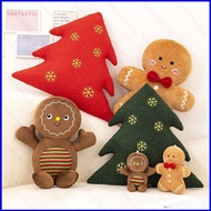 new5 Xmas Tree and Gingerbread Man Plush Dolls Gift For Kids Throw Pillow Home Decor Christmas Party Toys For Kids