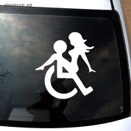Uloverun Disabled Person Wheelchair Car Bumper Sticker Vinyl Decal Car Truck Vehicle Accessories Motorcycle Helmet Trunk Camper Decals SG