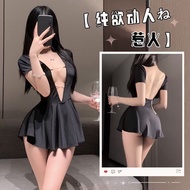 Ehime Sexy Sleeveless Halter Dress - High Waist Polyester