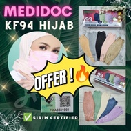 [ SIRIM Certified ]  MEDIDOC KF94 Headloop Hijab 4Ply 4 Layers Pelitup Muka Monogram Topeng Muka HLY