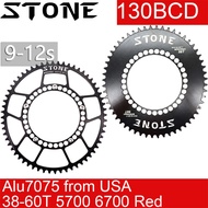 Stone Chainring 130 BCD Oval for Brompton Sram Red Shimano 5700 6700 Road Folding Bike 42 T 52 54 56 58 60T Chain Wheel