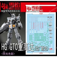 XUEYAN XY - HG-17 - Fluorescent WATER DECAL HG 1/144 GTO RX-78-2 HEAVY ROLLOUT COLOR (MODEL NOT INCL