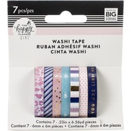 Happy Planner Washi Tape 6mmX6.5yd Each 7/Pkg - GLAM GIRL