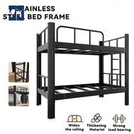 Loft Bed Double Decker Bed Stainless Steel Single Bed Frame High Load-bearing Free Bed Board NPIC