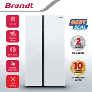 Brandt Free Standing Side By Side Fridge (622L) BGA622NBA/BGA622NWA