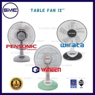 WIRATA 12" SIRIM TABLE FAN KIPAS MEJA TF-120A MALAYSIA SET ORIGINAL