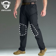 OWLLADE Senior Tactical Cargo Pants Men  KBZ01 in Black Waterproof Stretchable