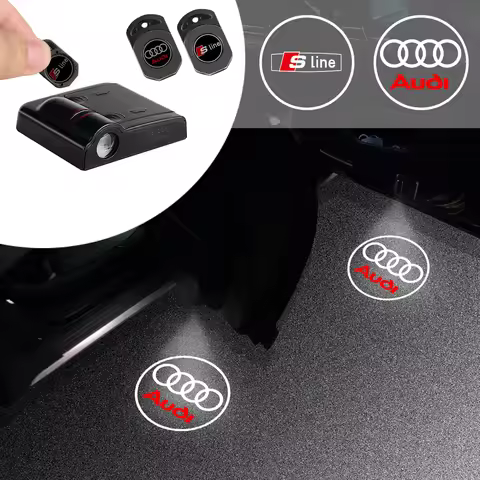 1/2Pcs HD Car Door Welcome Light For Audi A3 A4 A5 A6 B8 Q5 S5 Sline B6 S3 S6 A1 A2 A7 A8 8P C5 C6 C
