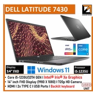 Dell Latitude 7430 (1 YEAR WARRANTY T&C)14" FHD Core i5-1235U(12TH GEN) Upto 16GB RAM Win 11 Pro