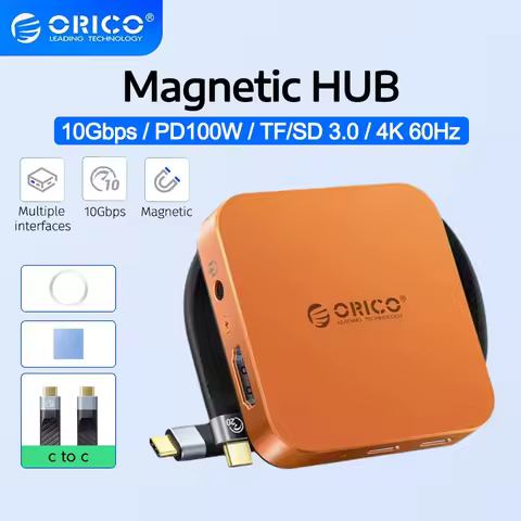 Orio M.2 2230 NVMe SSD Enclosure Magnetic Case 10Gbps USB C Docking Station with HDMI 4K60HZ SD/TF P