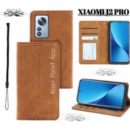 Xiomi 12 Flip Case Wallet Leather Case Dompet Sarung Kulit Premium