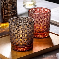 Pure Handmade Deeply Engraved Edo Kiriko Glass Crystal Cup Gift Highend Wine Glass Home Use Advanced