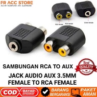 RCA Female to AUX Converter 3.5mm Female Splitter RCA 2 To Aux RCA to AUX Connection