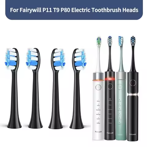 Fairywill P11 T9 P80 Electric Toothbrush Heads Compatible with Fairywill P11 T9 P80 Electric Toothbr