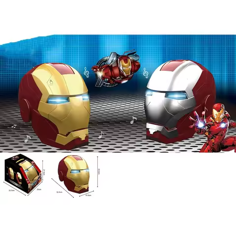 Marvel Iron Man Mask Mk5 Jarvis Helmet with Openable Wearable Design