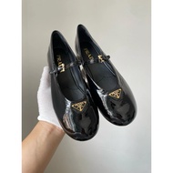 Prada Women's White Patent Leather Mary Janes - Casual Low-Top Shoes