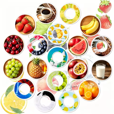 LUSQI 1/5/10Pcs Water Bottle Flavor Caps Fruit Scent Pods For Water Bottles Sports Water Cup Rings O