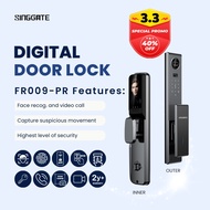 FREE Installation SINGGATE FR009 Pro Smart Viewer Digital Door Lock High Secure Hidden Fingerprint