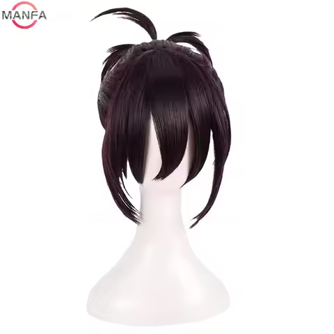 Anime Noragami yato Short Dark Purple Braided Cosplay Hair Heat Resistant Costume Wigs +Wig Cap