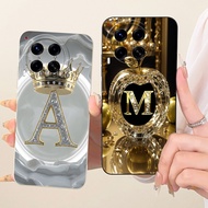 For Tecno Camon 30 CL6 Casing Camon 30 5G CL7 Fashion Crystal Initials Letters Soft Silicone Cover F
