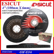 (10pcs, 25pcs) GW-E04 4" ESICUT GRINDING DISC (100mm X 6mm) A24QBF 80M/S EN12413 ESICUT GRINDING WHE