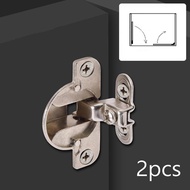 [tenlzsp0bc] 2x Cabinet Hinges Seamless Easy Installation Flush Mounted Hinges Short Arm 97 Degree f