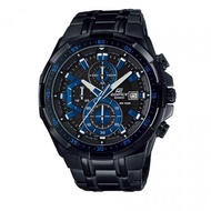 Casio Mens Edifice Black Blue Dial Chronograph Black Stainless Steel Watch Watch For Men Jam Tangan