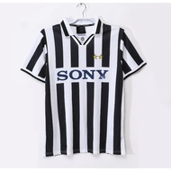 1995/97 Season YW Home Black and White Retro Soccer Jersey S-XXL Short Sleeve High-Quality Sports Je