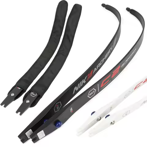 NIKA C2 12-50lbs Recurve Bow Limbs Carbon Fibre ILF Interface Competitive Bow limbs for Archery Shoo