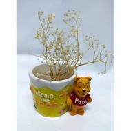 Ready Stock】 Ceramic  Kartoon Face Flower Vase Plant Pot with Glass P28  AHZ