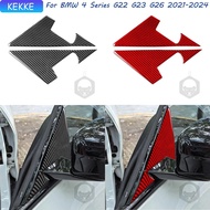 For BMW 4 Series G22 G23 G26 2021-2024 Carbon Fiber Outer A-pillar Decal Auto Decoration Accessory S